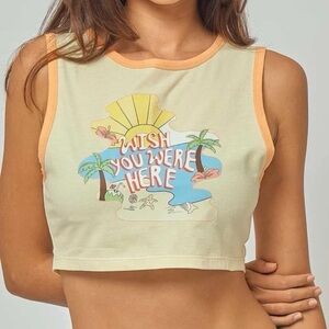 ‼️5 for $25 / Blackborough Women's Wish You Were Here Crop top‎ sz S